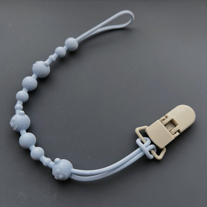 Silikonperlen Schnullerkette mit Sicherheitsverschluss