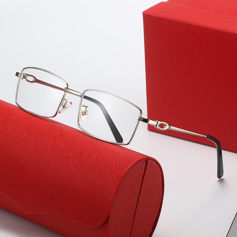 Damen elegante Halbrahmenbrille mit feinem Metallgestell Brehn