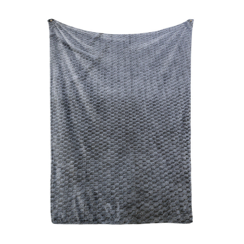 Damen kuschelige Plüsch-Decke mit elegantem Quadratmuster Brehn