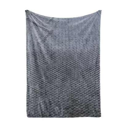 Damen kuschelige Plüsch-Decke mit elegantem Quadratmuster Brehn