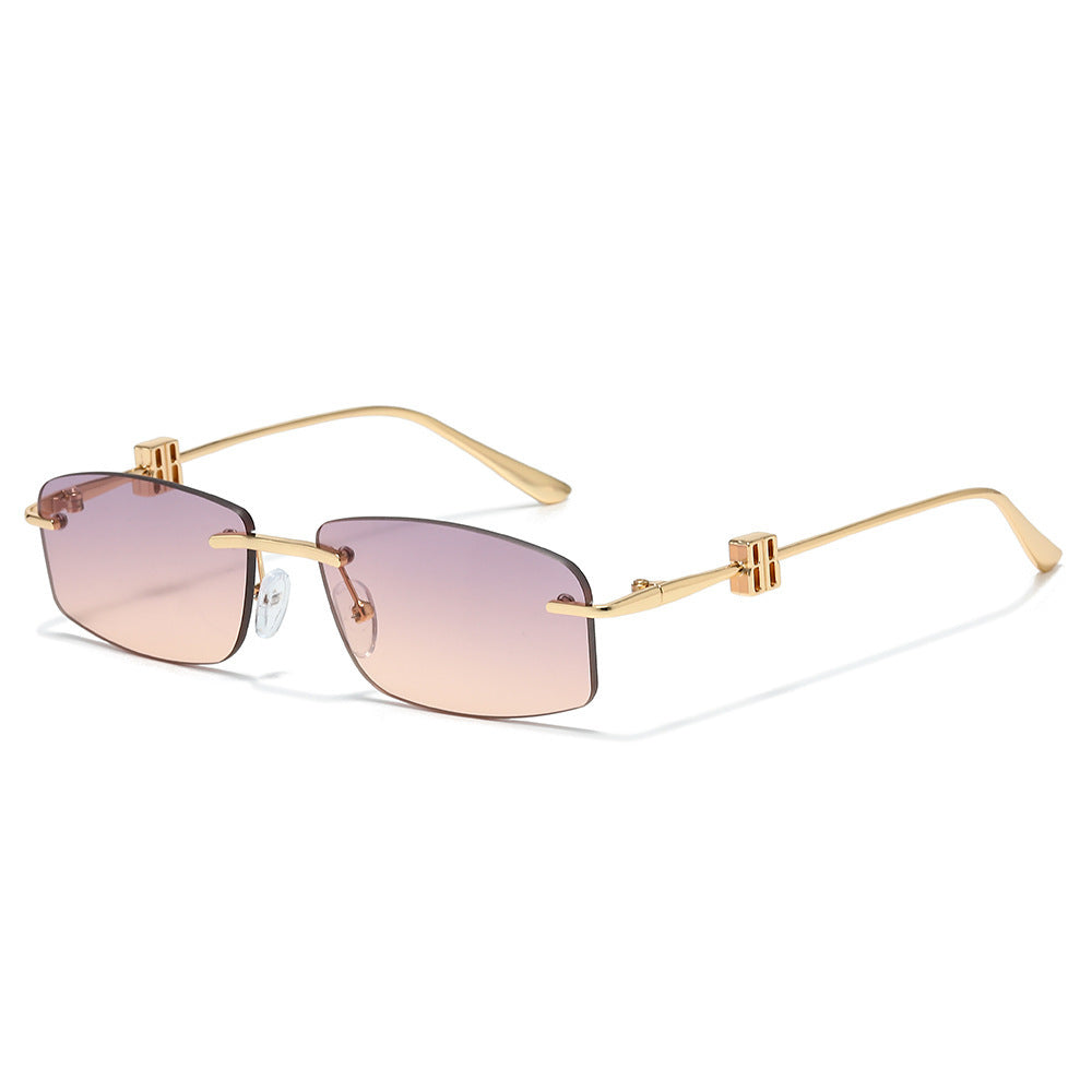Avant-Garde Minimalistische Rechteck Sonnenbrille Brehn