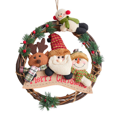 Weihnachtskranz mit Lichtern Brehn