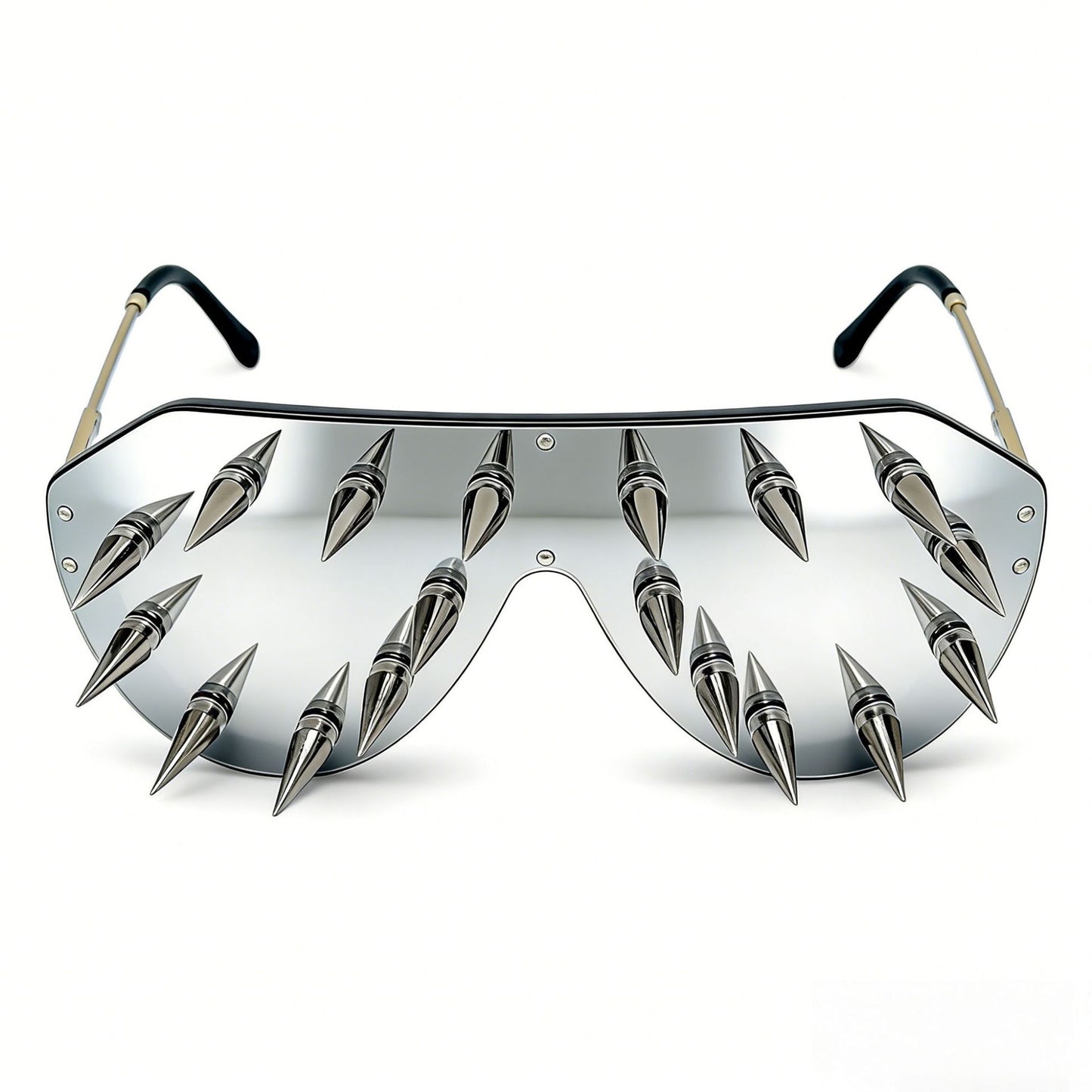 Damen auffällige Design-Sonnenbrille mit Spikes Brehn