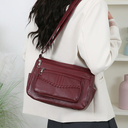 WoStylish Leder Umhängetasche