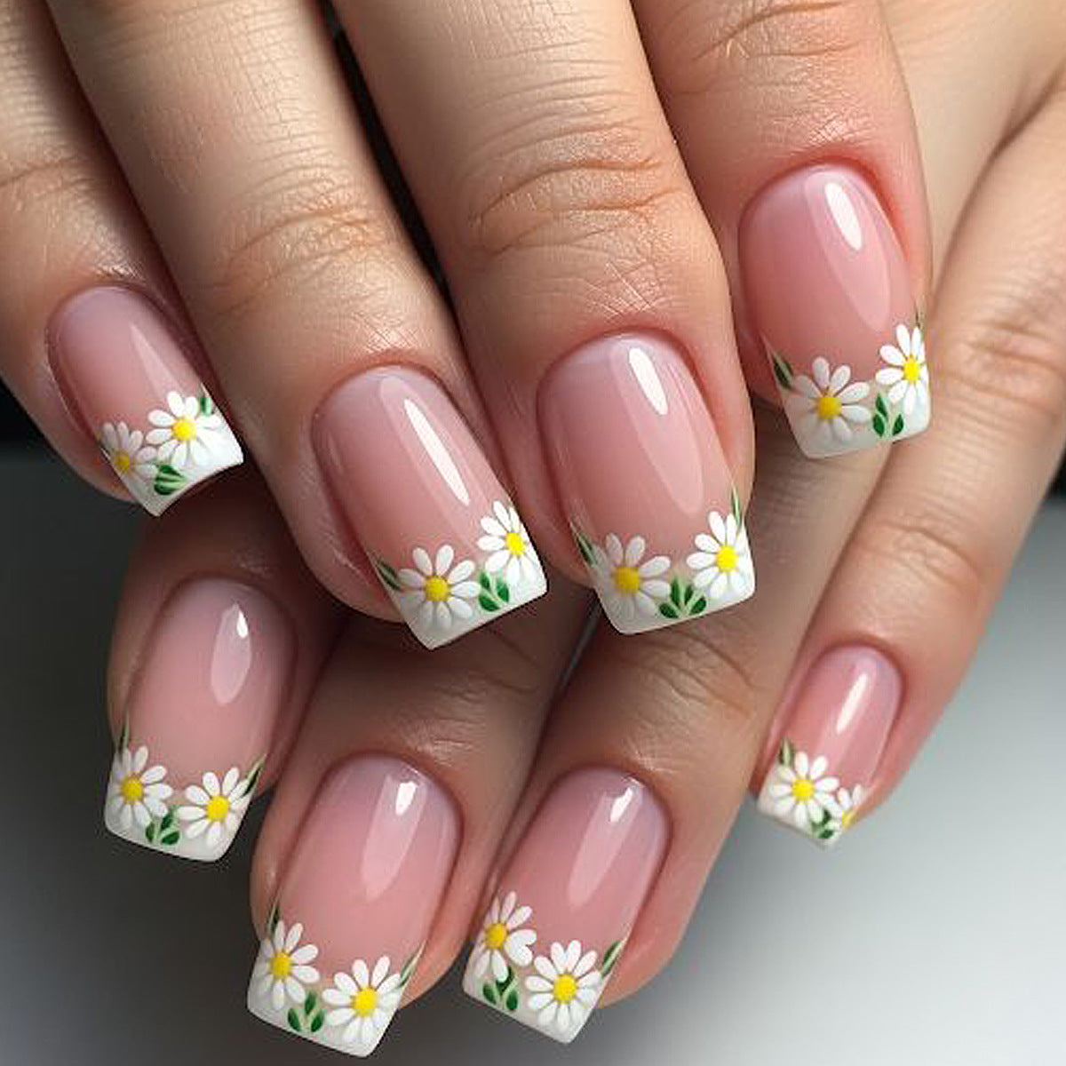 Blumen Französisch Spitzen Nagel Kunst Set Brehn