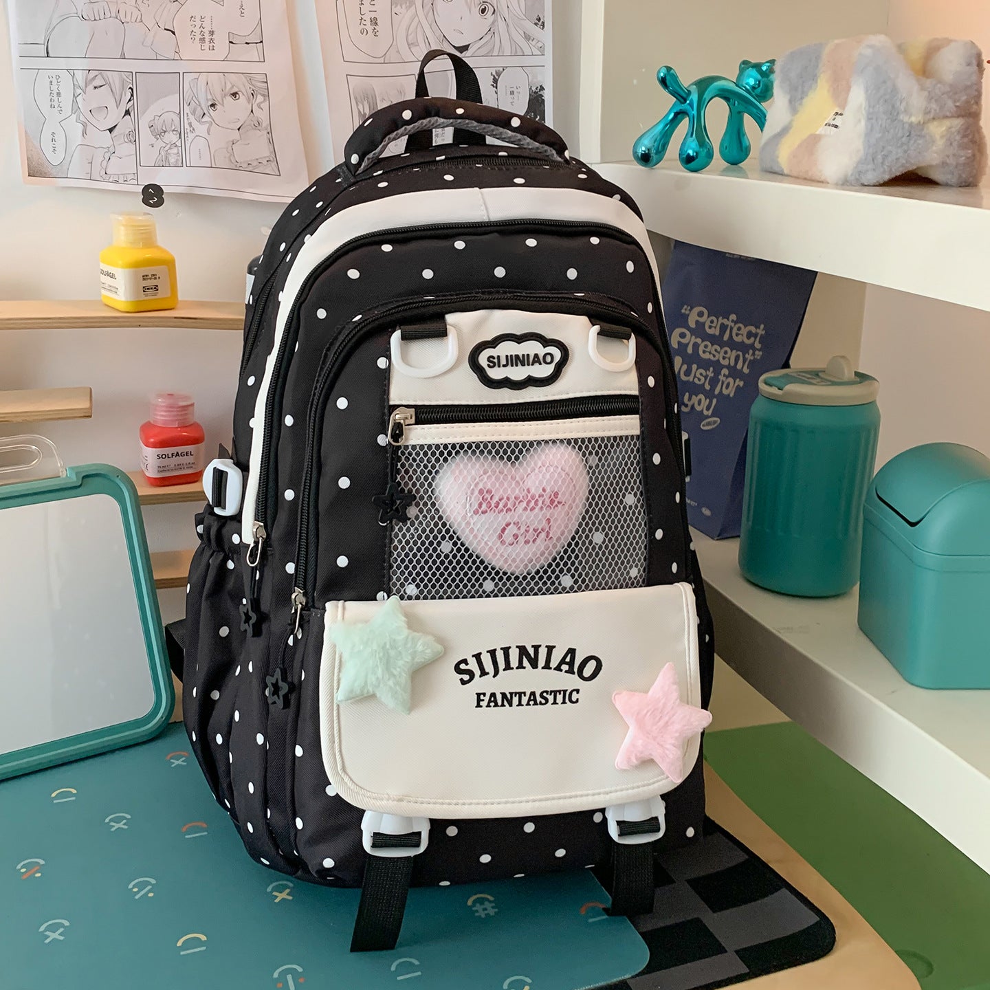 Punkte Multi-Fach Schultasche