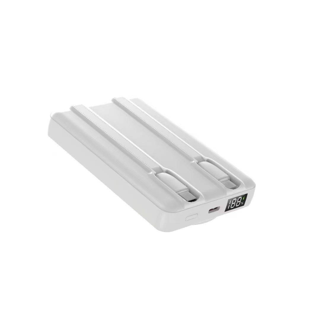 Tragbare Powerbank mit Multifunktionaler Led-Anzeige und Integriertem Kabelmanagement Brehn