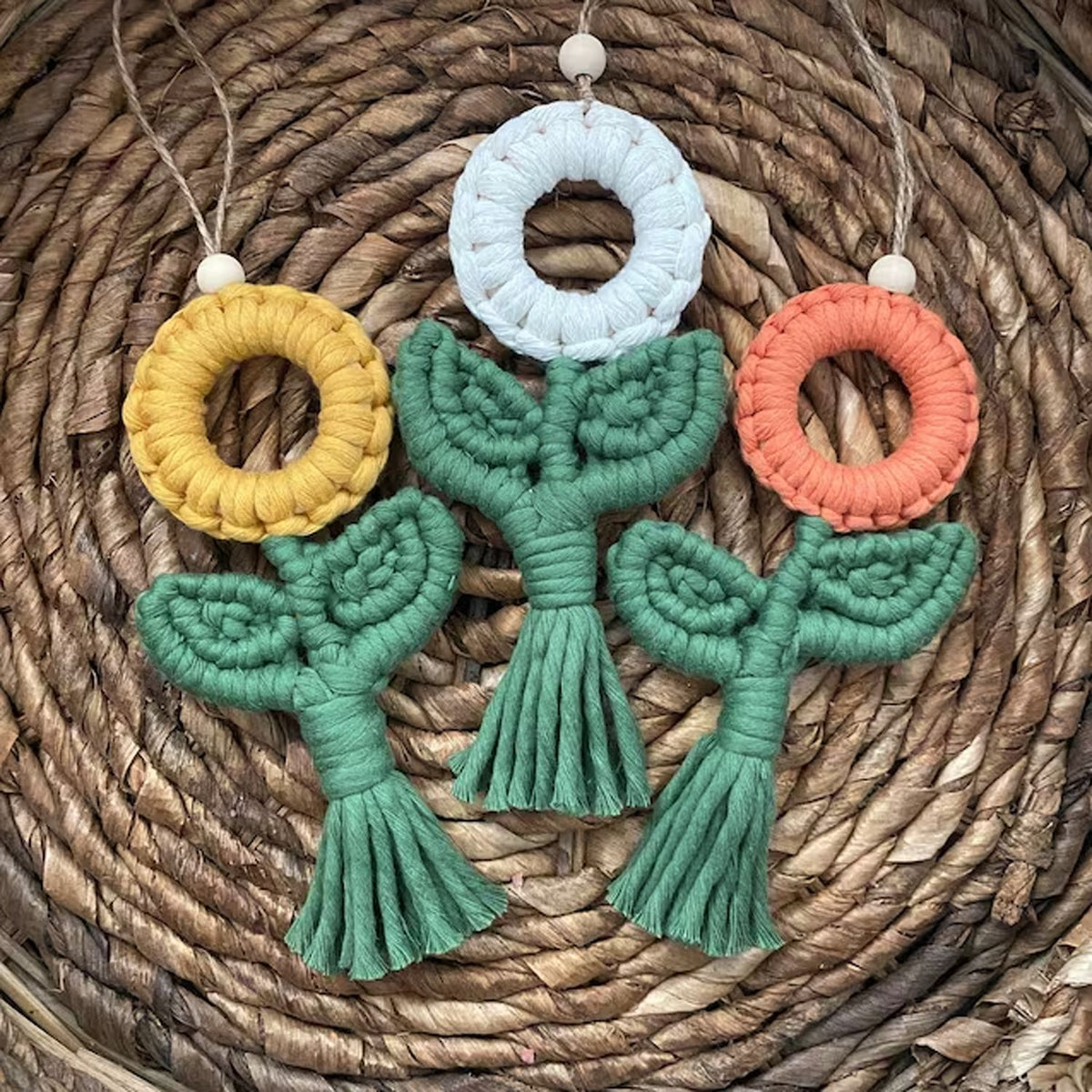 Dekorativer Makramee-Pflanzenornament Brehn