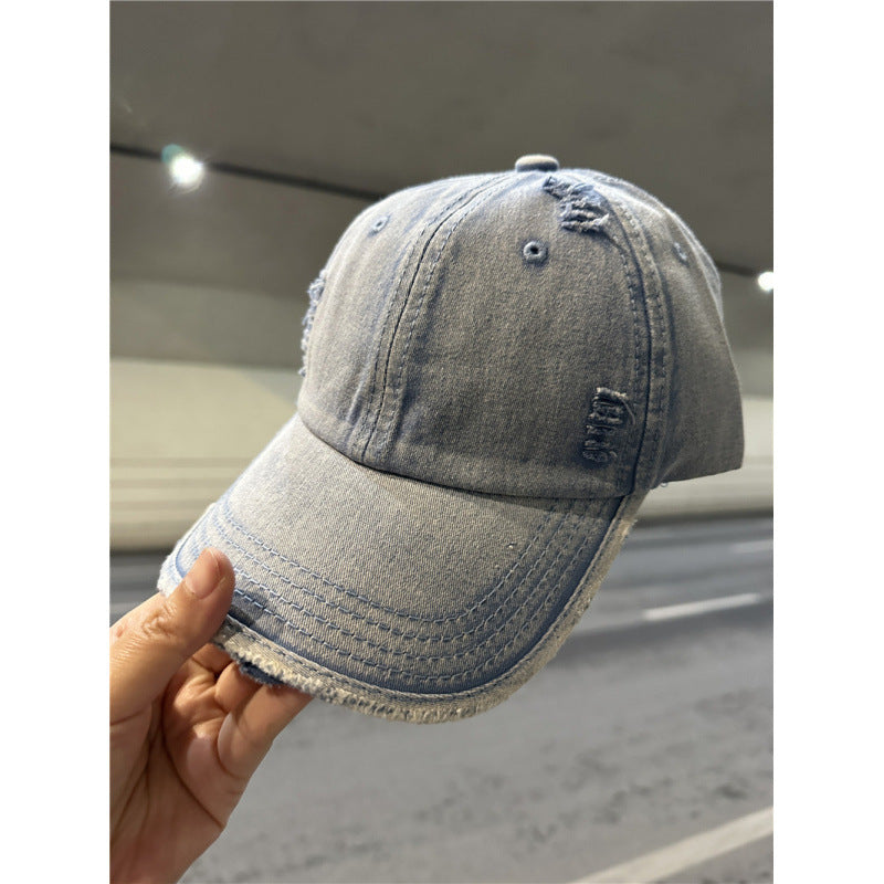 Damen Distressed Denim Baseball Cap Brehn 1784084028