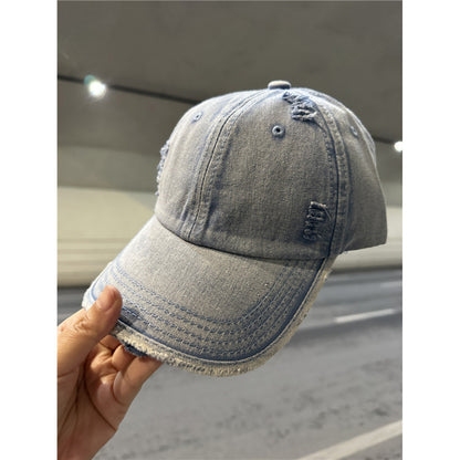Damen Distressed Denim Baseball Cap Brehn 1784084028