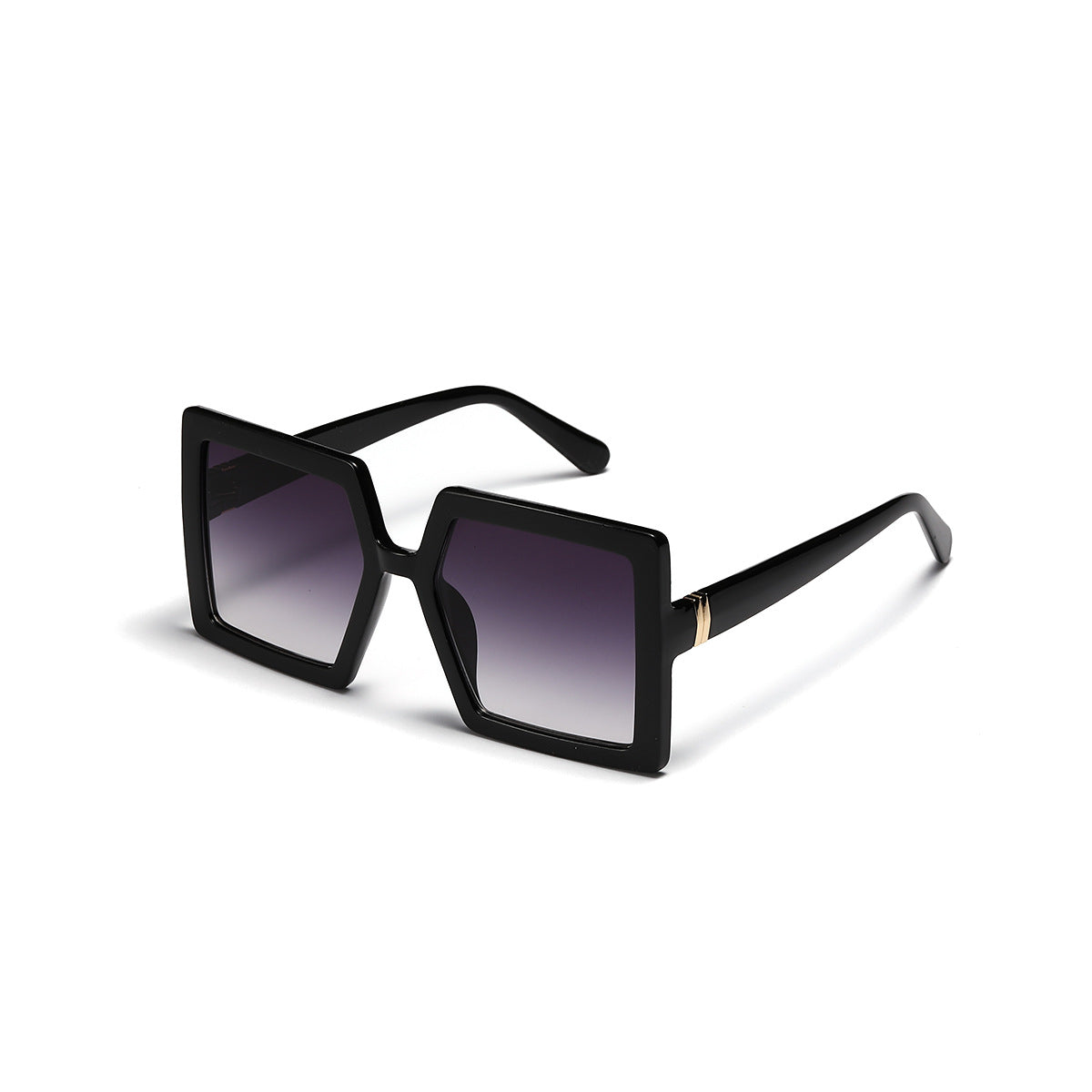 Damen geometrische Sonnenbrille mit modernem, breiten Rahmen Brehn