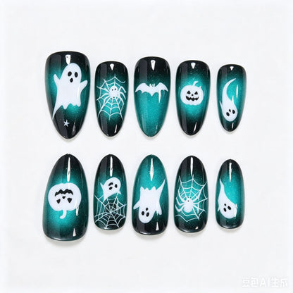 Halloween-Themen Press-On Nagelkunst Set Brehn