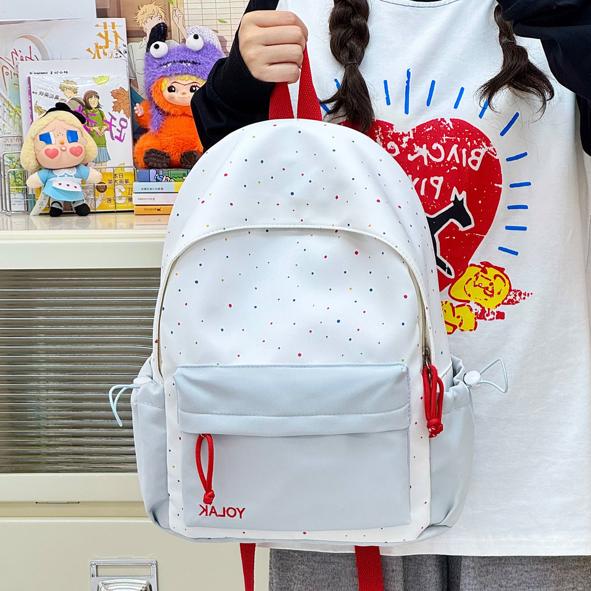 Trendige Gestreifte Freizeit-Rucksack Brehn