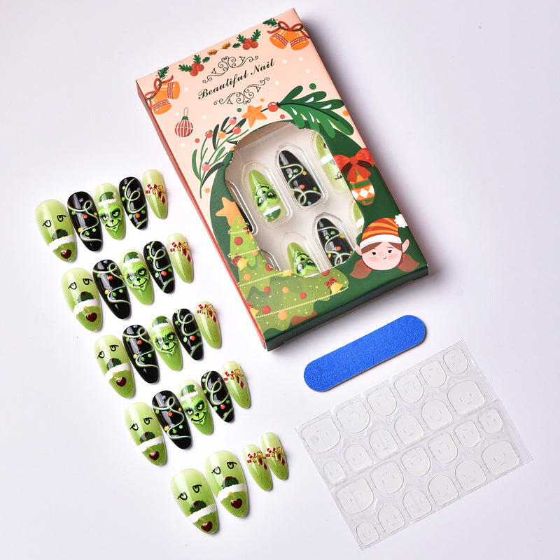 Verspieltes, saisonales Press-On Nagelkunst Set