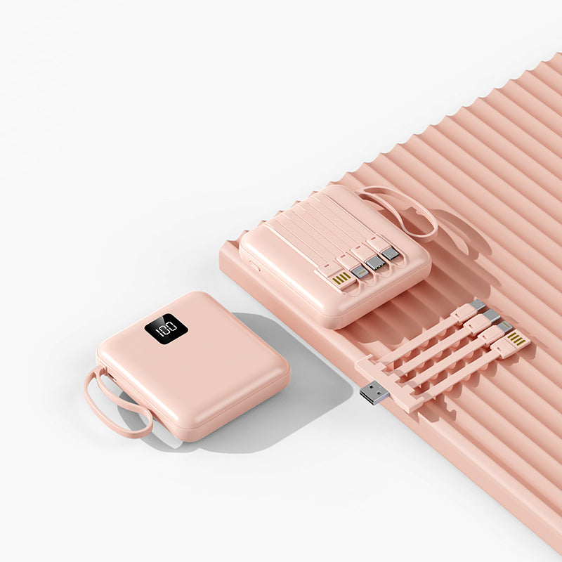 Tragbare Powerbank mit Integrierten Ladekabeln und Lcd-Anzeige Brehn