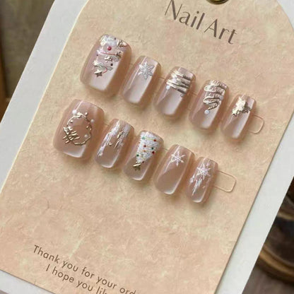 Elegantes Künstlerisches Press-On Nagelkunst Set