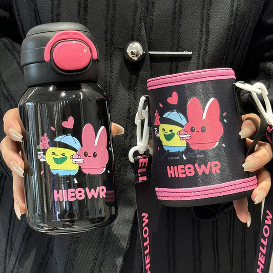 Damen Isoliertrinkflasche mit sicherem Klappdeckel und verspieltem Design Brehn