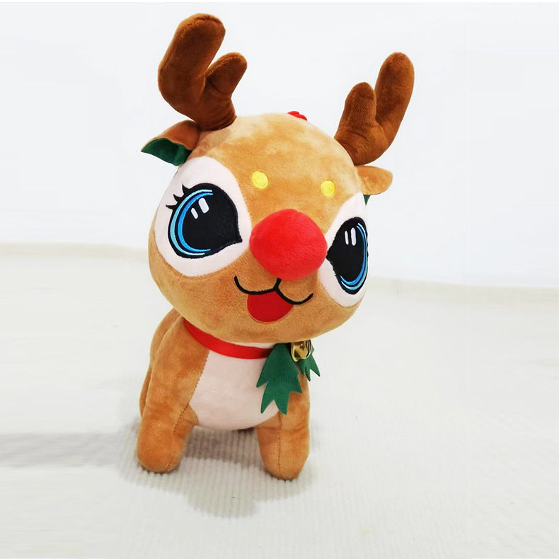 Plüsch Rentier mit Weihnachtsmütze
