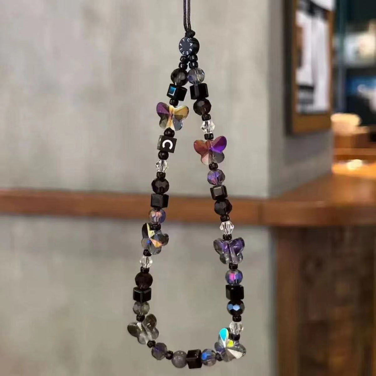 Künstlerische Schmetterling Perlen Handy Lanyard Brehn