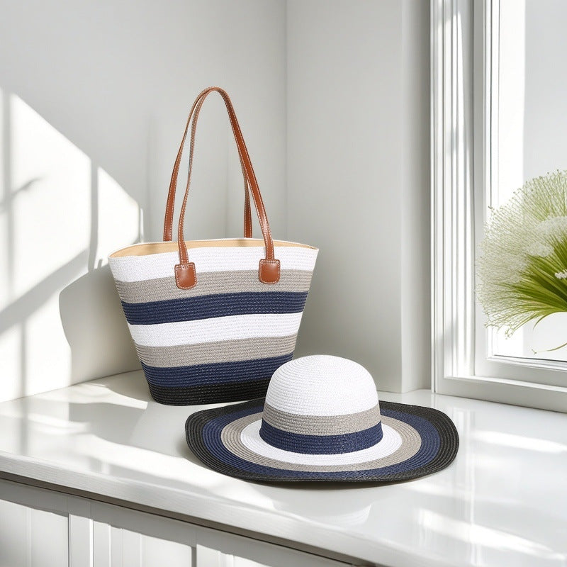 Strandtasche mit Bunten Streifen Brehn