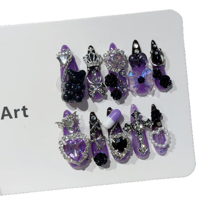 Premium Dekorative Gothic Nagelkunst Set