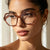 Damen modische Sonnenbrille mit hexagonalem Rahmen und UV-Schutz Brehn