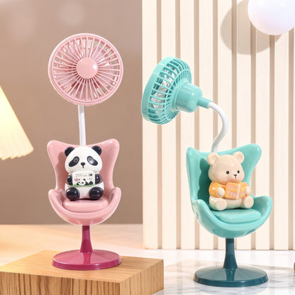 Frauen Tragbarer Mini Ventilator mit lustigem Bären Design Brehn