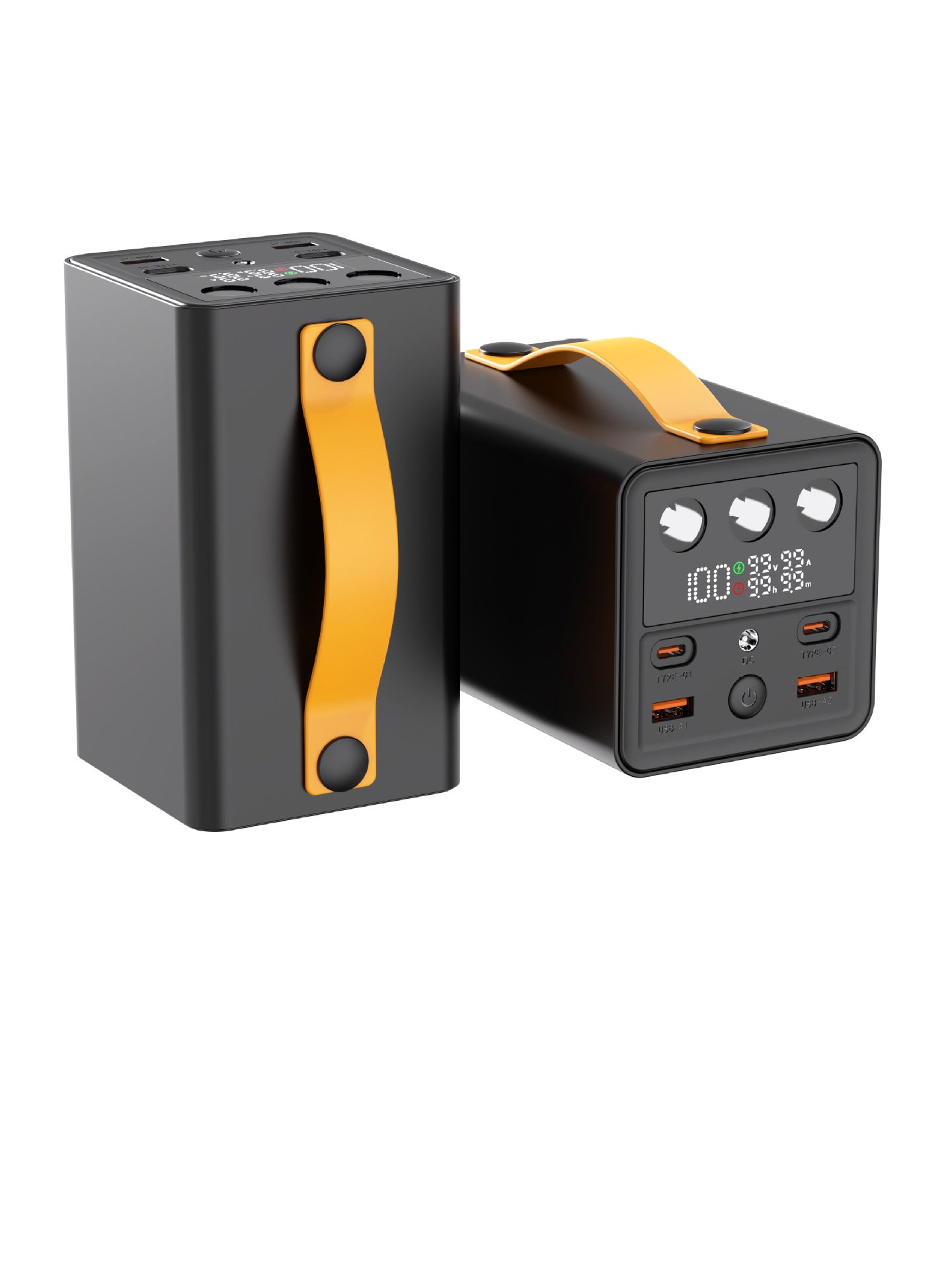 Tragbare Multifunktions-Powerbank mit Digitalem Display und Schnellladefunktion Brehn