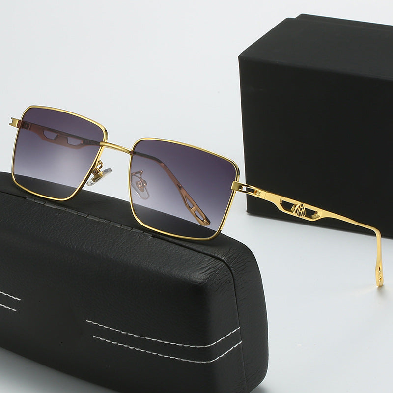 Damen Luxus Sonnenbrille mit markantem Geometrie-Rahmen und polarisierten Gläsern Brehn