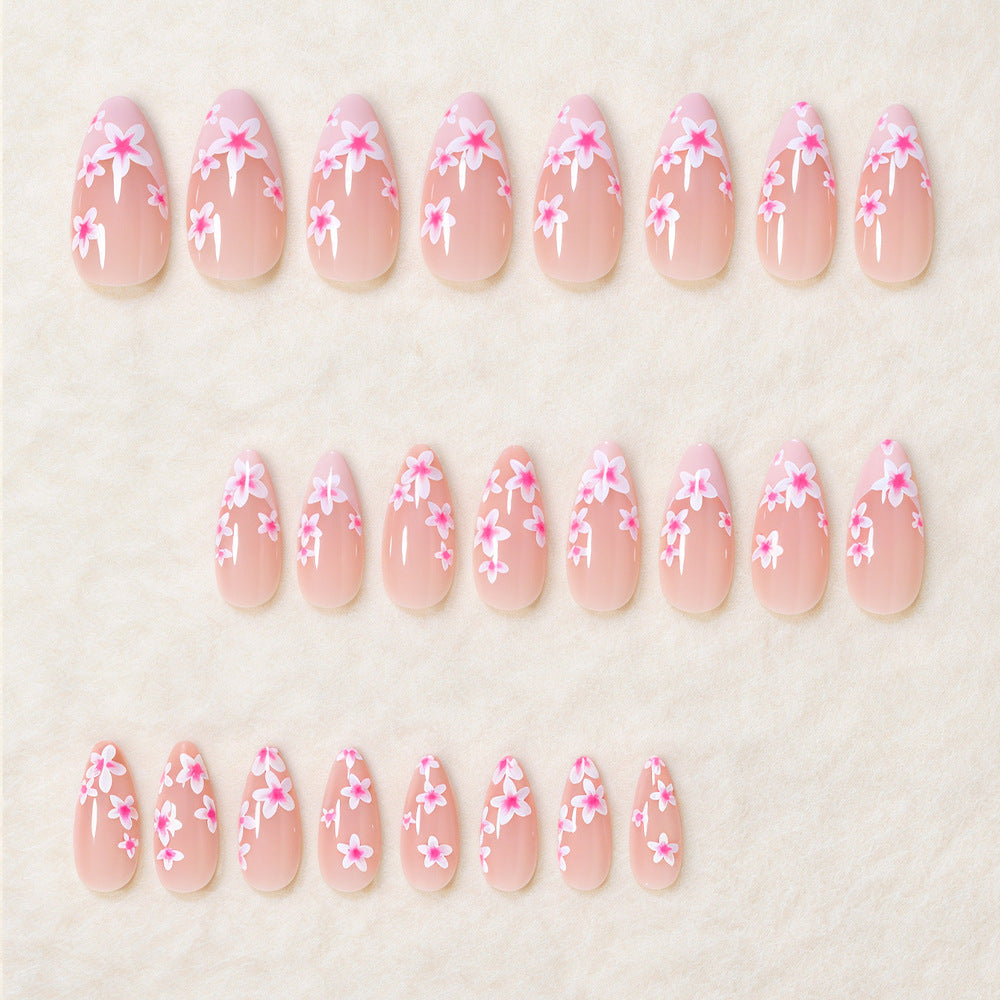 Floral Accent Stiletto Nagelkunst Set Brehn