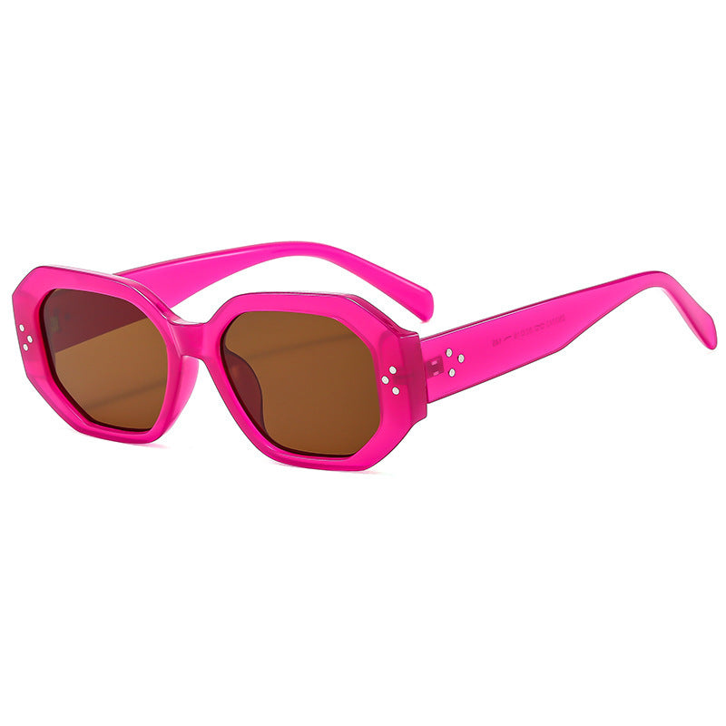 Damen Modische Sonnenbrille im markanten, achteckigen Design Brehn