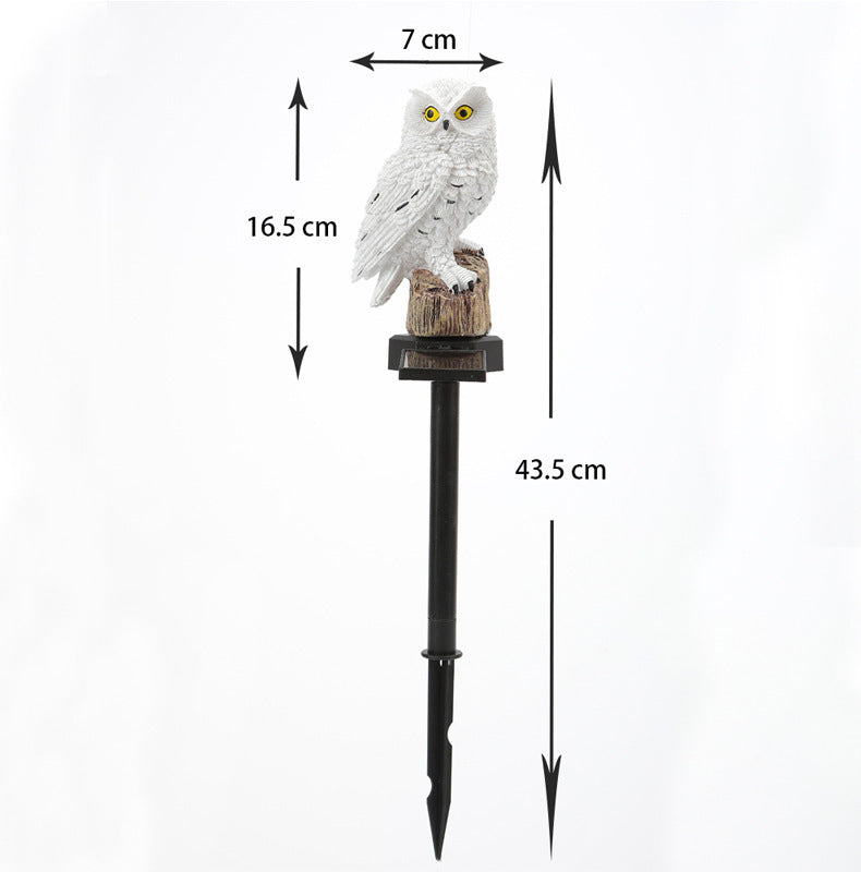 Realistische solarbetriebene Raubvogel-Eule Gartenstecker mit Bewegungssensor Brehn
