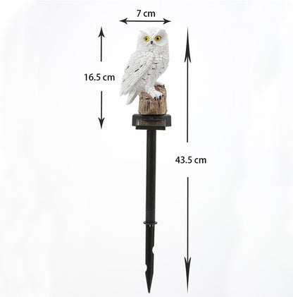 Realistische solarbetriebene Raubvogel-Eule Gartenstecker mit Bewegungssensor Brehn