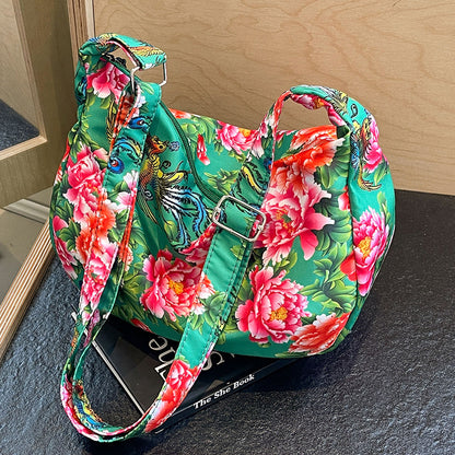 Blumendruck Hobo Tasche