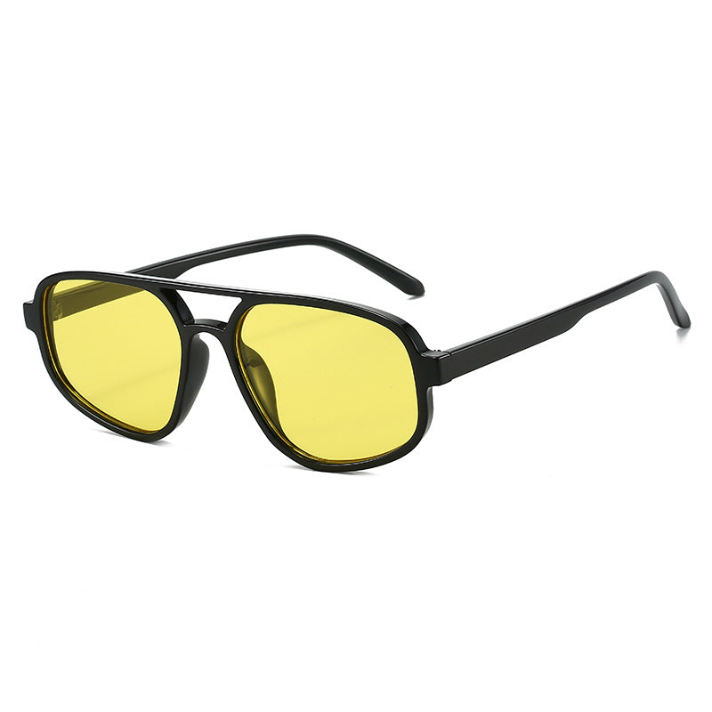 Damen modische Sonnenbrille mit breitem Gestell und UV-Schutz Brehn