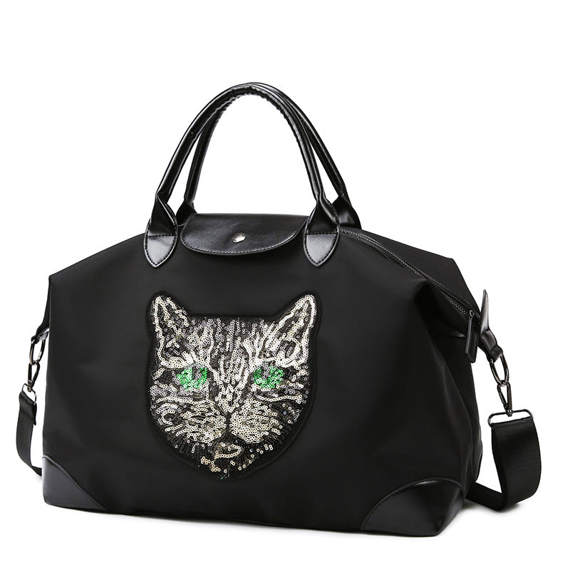 Verspielte katzenmotivierte Reisetasche
