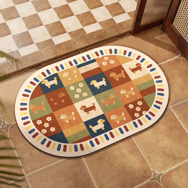 Buntes Patchwork-Design Bodenmatte Brehn