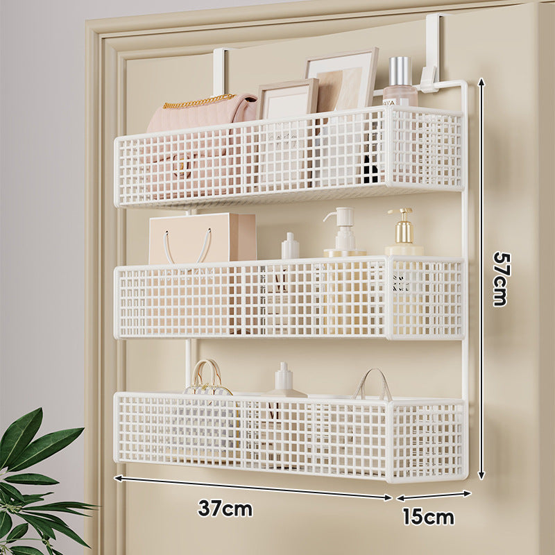 Über-Tür hängender doppelter belüfteter Mesh-Speicherkorb-Organizer mit Haken