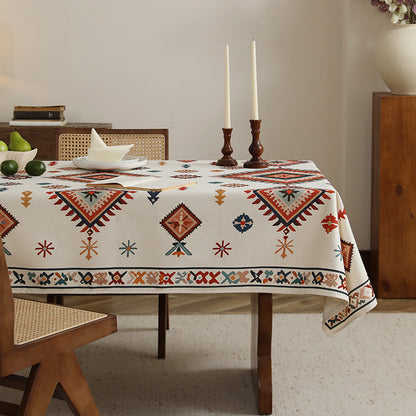 Bedruckte rechteckige Tischdecke aus Baumwollmischung mit Paisley‑Bordüre Brehn