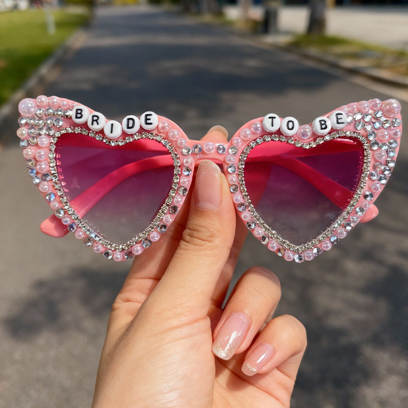 Herzförmige mit Perlen verzierte Sonnenbrille Brehn