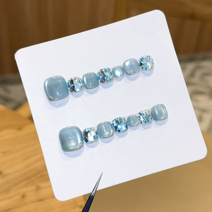 Glamouröse Kunstnägel Im Kühlen Glitzerdesign Brehn