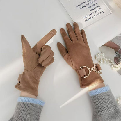 Elegante Modehandschuhe mit dekorativem Schnallenverschluss Brehn