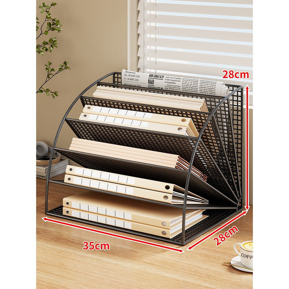Multi-Ebenen Winkel-Mesh-Schreibtisch Datei- und Ordner-Organizer