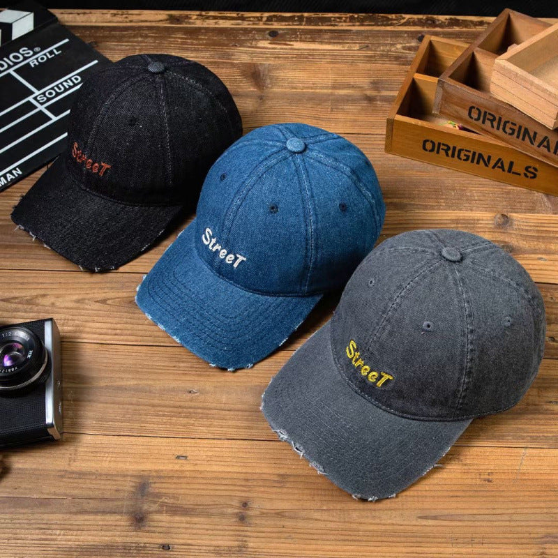 Damen Distressed Denim Baseballcap Brehn 1784084141
