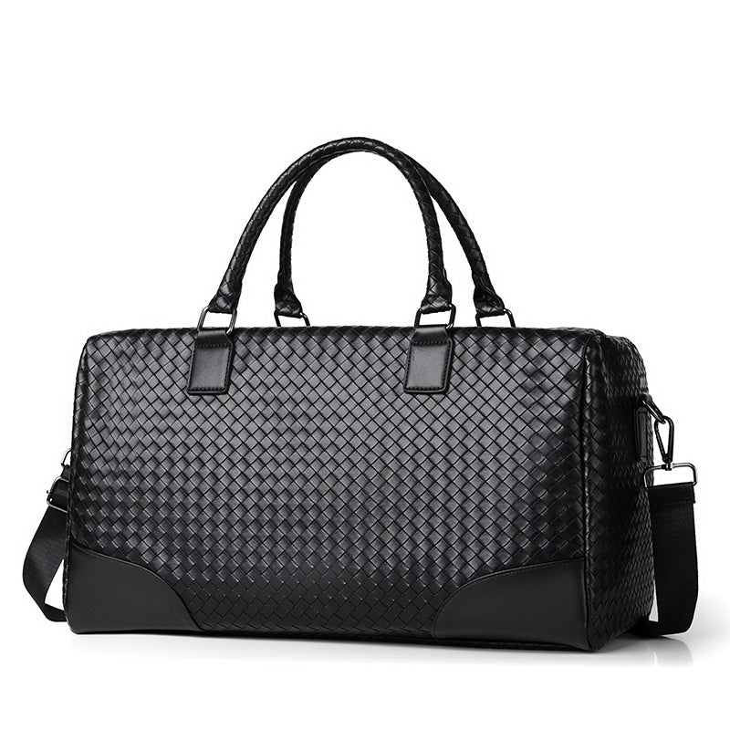 Woven Leather Travel Duffel Brehn