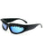 Damen futuristische Sportsonnenbrille mit einzigartigem Wellenrahmen Brehn