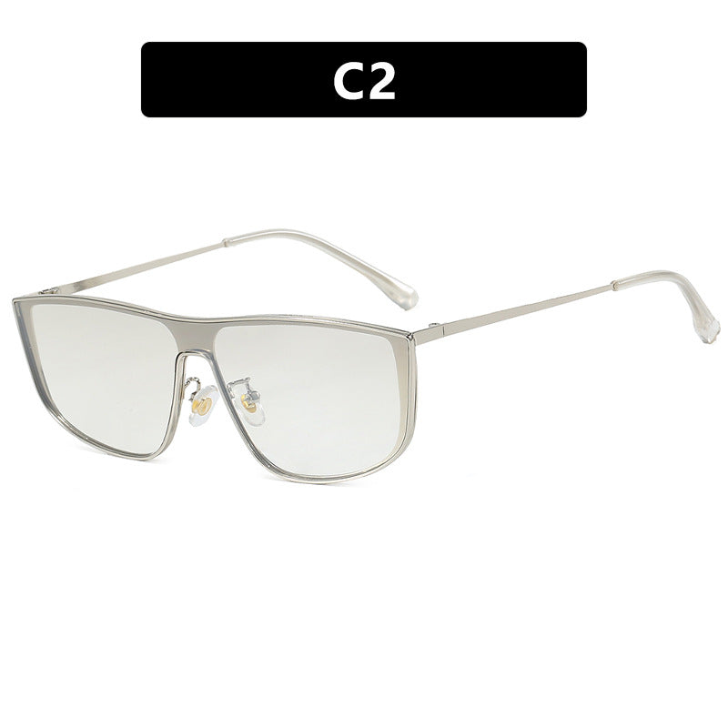 Damen elegante quadratische Sonnenbrille mit luxuriösem Metallrahmen Brehn