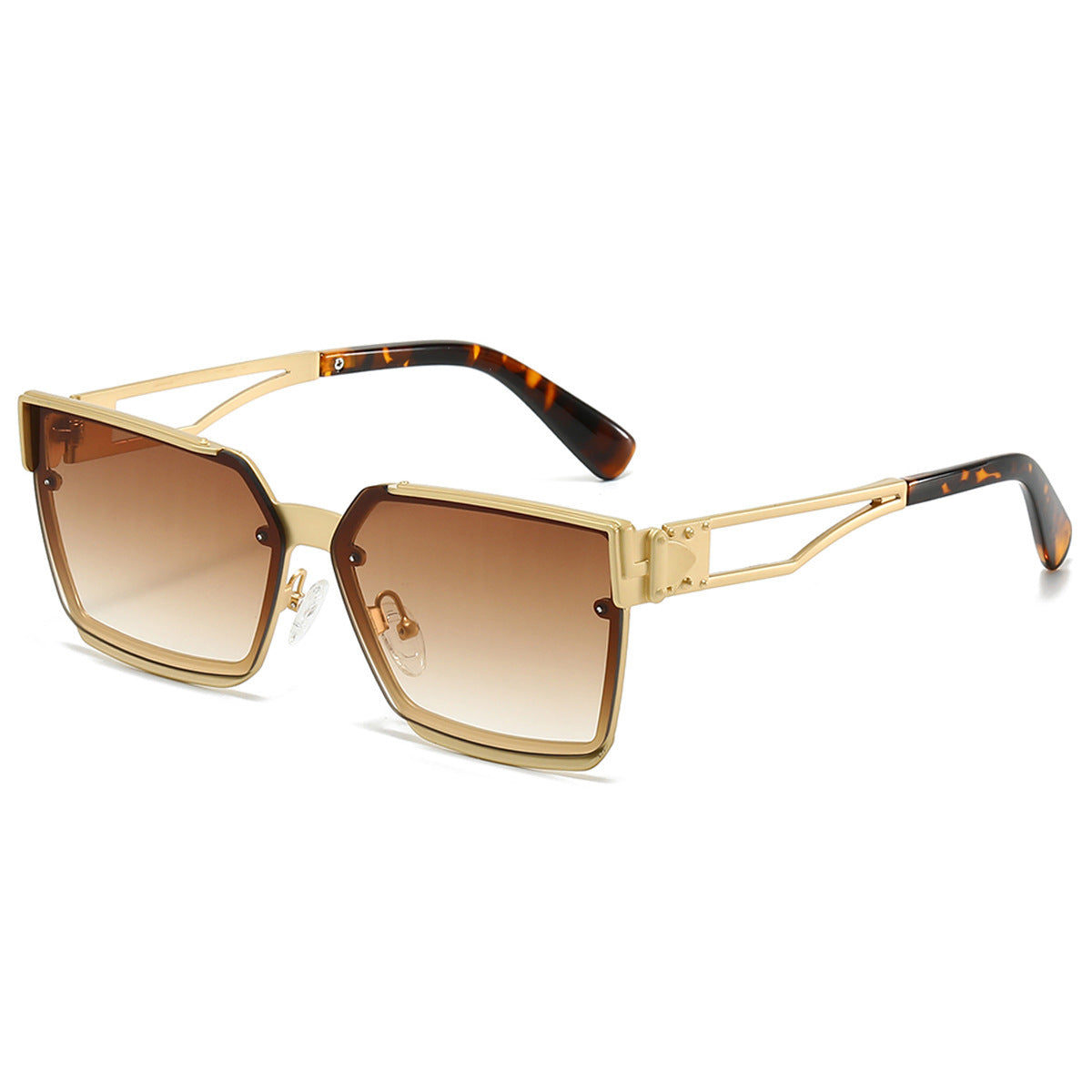 Damen stylische rechteckige Sonnenbrille Brehn