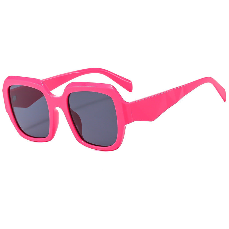 Damen Modische quadratische Sonnenbrille mit polygonalem Rahmen Brehn
