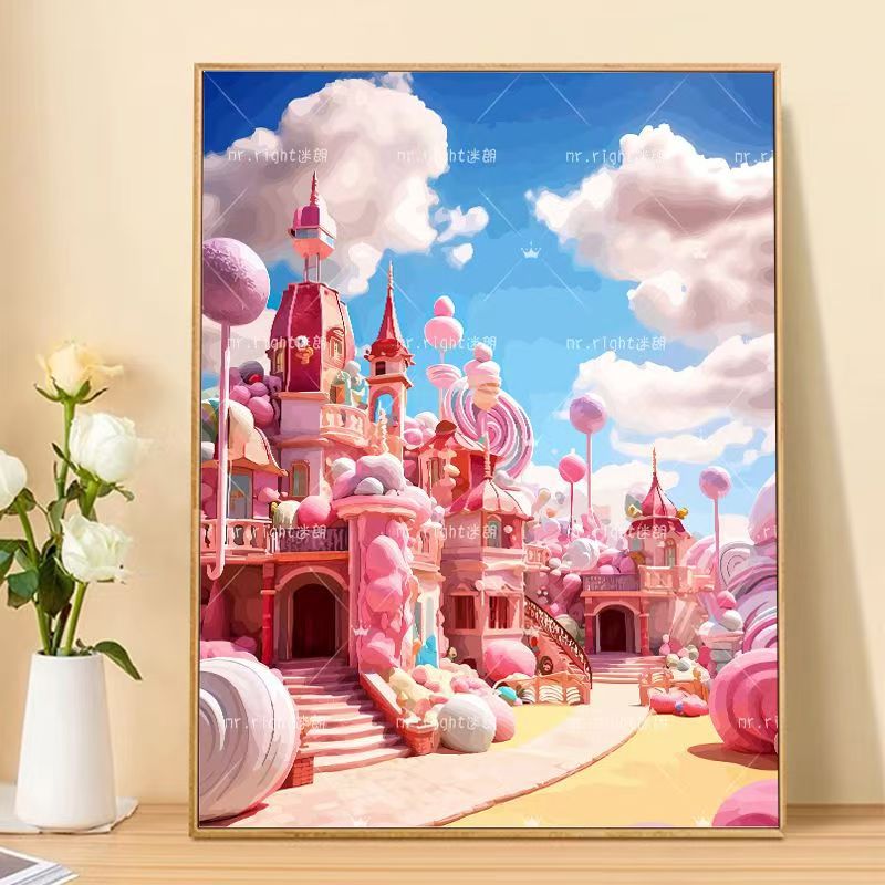 Skurrile Fantasy Landschaft Kunst Leinwand Brehn